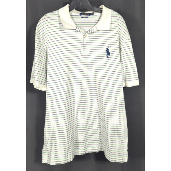 Ralph Lauren Other - Polo Ralph Lauren Striped Pattern Collared Polo Shirt XL Short Sleeve 100 Cotton